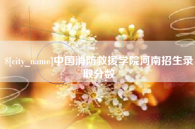 嘉善中国消防救援学院河南招生录取分数