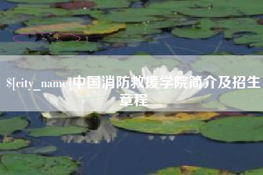 嘉善中国消防救援学院简介及招生章程