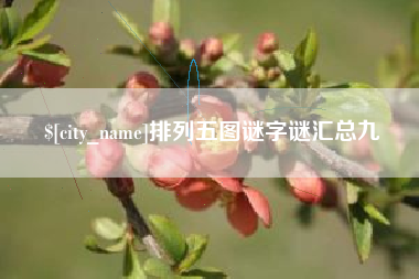 嘉善排列五图谜字谜汇总九