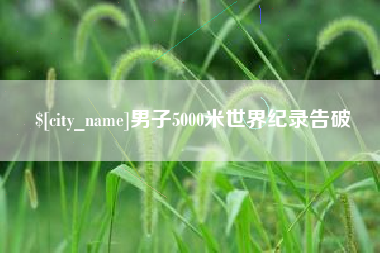 嘉善男子5000米世界纪录告破