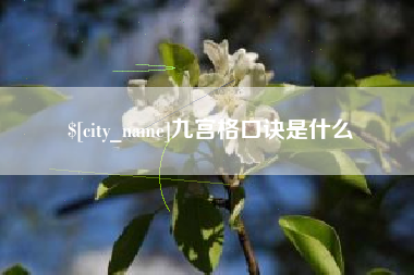 嘉善九宫格口诀是什么