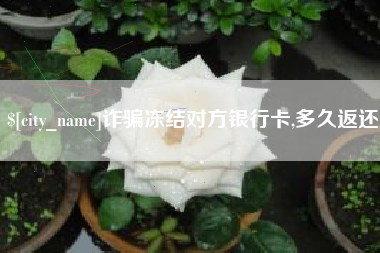 嘉善诈骗冻结对方银行卡,多久返还