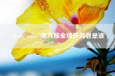嘉善第九枚金牌获得者是谁