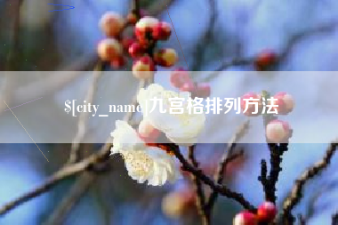 嘉善九宫格排列方法