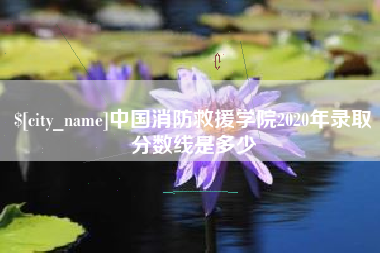 嘉善中国消防救援学院2020年录取分数线是多少