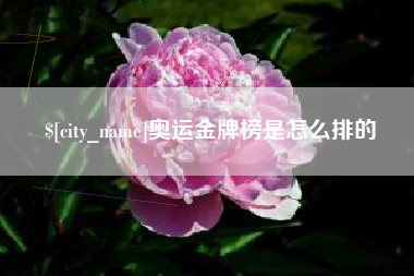 嘉善奥运金牌榜是怎么排的