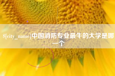 嘉善中国消防专业最牛的大学是哪一个