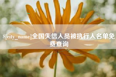 嘉善全国失信人员被执行人名单免费查询