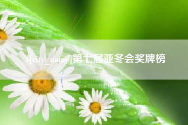 嘉善第七届亚冬会奖牌榜