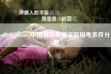 嘉善中国消防救援学院报考条件分数