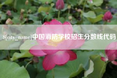 嘉善中国消防学校招生分数线代码