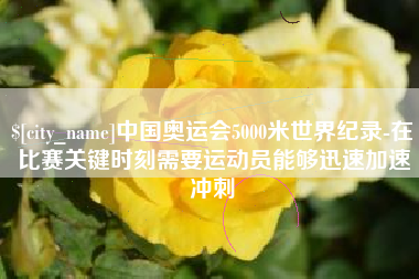 嘉善中国奥运会5000米世界纪录-在比赛关键时刻需要运动员能够迅速加速冲刺