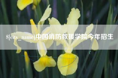 嘉善中国消防救援学院今年招生