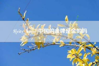 嘉善中国的金牌是金的吗