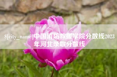 嘉善中国消防救援学院分数线2023年河北录取分数线