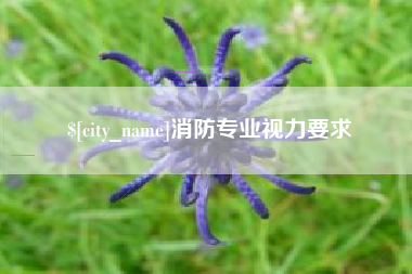 嘉善消防专业视力要求