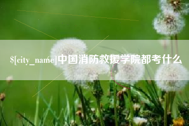 嘉善中国消防救援学院都考什么