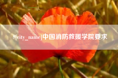 嘉善中国消防救援学院要求