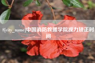 嘉善中国消防救援学院视力矫正时间