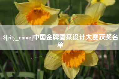 嘉善中国金牌图案设计大赛获奖名单