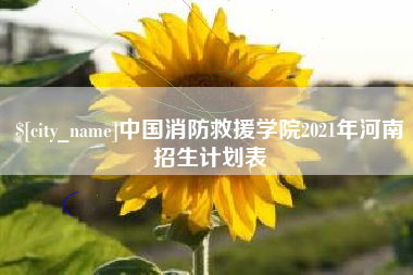 嘉善中国消防救援学院2021年河南招生计划表