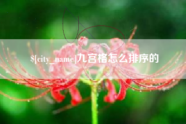 嘉善九宫格怎么排序的