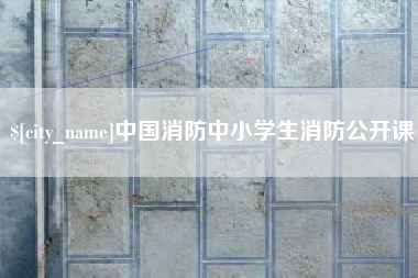 嘉善中国消防中小学生消防公开课