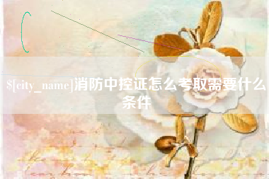 嘉善消防中控证怎么考取需要什么条件