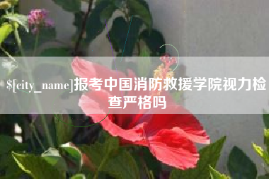 嘉善报考中国消防救援学院视力检查严格吗