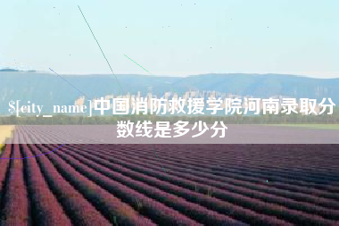 嘉善中国消防救援学院河南录取分数线是多少分