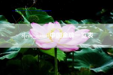 嘉善中国金牌一览表