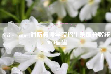 嘉善消防救援学院招生录取分数线2020福建