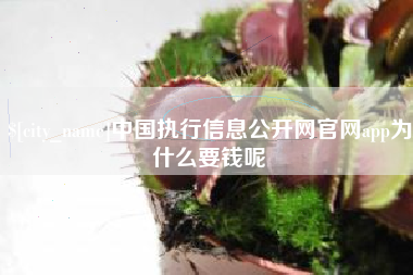 嘉善中国执行信息公开网官网app为什么要钱呢