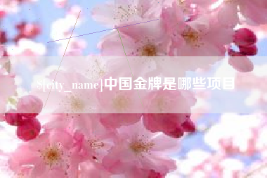 嘉善中国金牌是哪些项目
